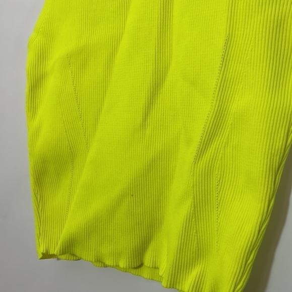 Zara Neon yellow stretchy knit turtleneck top - Picture 6 of 7